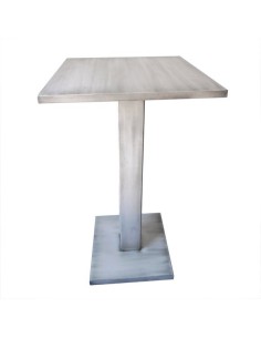 Mesa alta pie central madera 852 color nogal 2