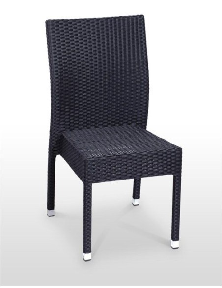 Silla Rattan Nancy color negro