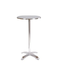 Mesa Hosteleria alta Metalica Roma Aluminip mate con tablero werzalit 2