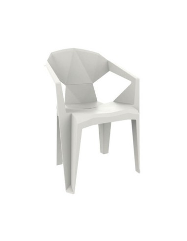 Silla Delta con brazos polipropileno color blanco