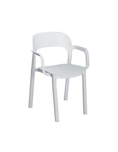 Silla Ona Resol con brazos polipropileno blanco