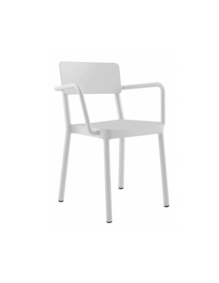 Silla Lisboa Resol con brazos plástico color blanco