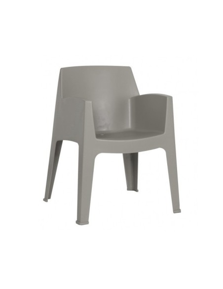 Silla Estepona pp y fibra de vidrio color taupe especial terrazas