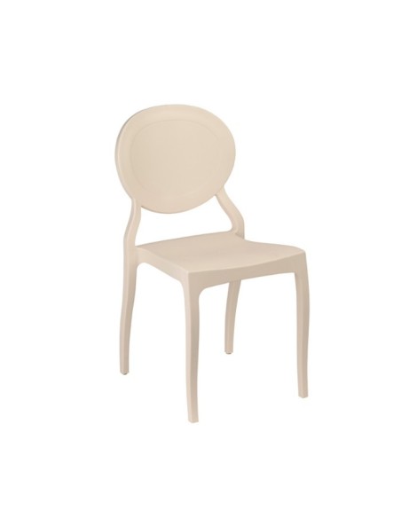Silla hostelería Mia plástico color beige