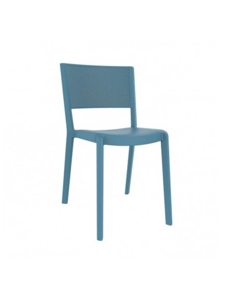 Silla Spot Resol polipropileno color azul retro para hostelería