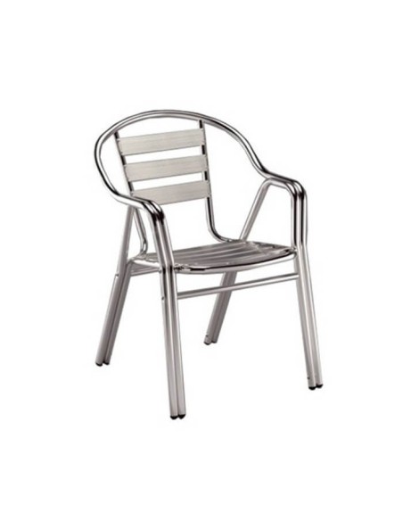 Silla en aluminio para terrazas de bares y restaurantes