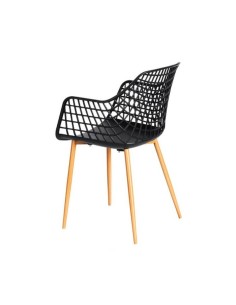 Silla con brazos Beck hostelería color negro 2