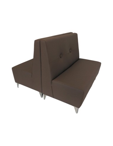 Sofa tapizado doble modelo Jumilla con pata metalica