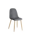 Silla Bari tela color gris oscuro