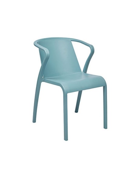 Sillón Fado Ezpeleta polipropileno color aguamarina