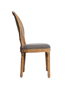Silla Luis XVI madera olmo y tapizado gris 2