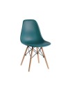 Silla Eames hostelería económica verde azulado