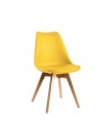 Silla Maine vintage hostelería plástico color amarillo