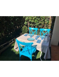 Silla imitación Thonet plástico color turquesa 2