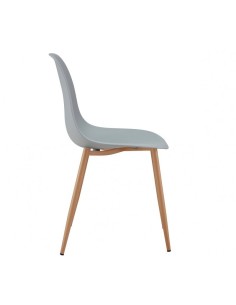 Silla nordica Cluny para bares, restaurantes en color gris claro 2