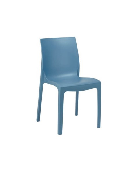 Silla de plastico Almeria color azul atalaya para terraza