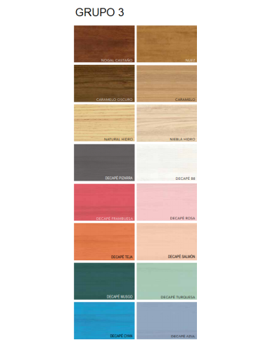 Colores madera Ginetom JOIB GRUPO 3