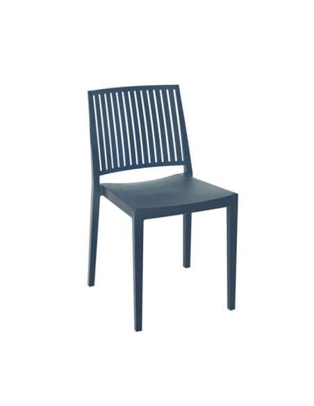 Silla de plastico Marbella color azul petroleo para terrazas