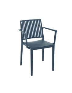 Sillón de plastico Marbella color azul petroleo para terraza