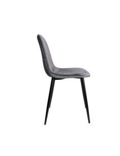 Silla terciopelo Módena gris oscuro hostelería 2