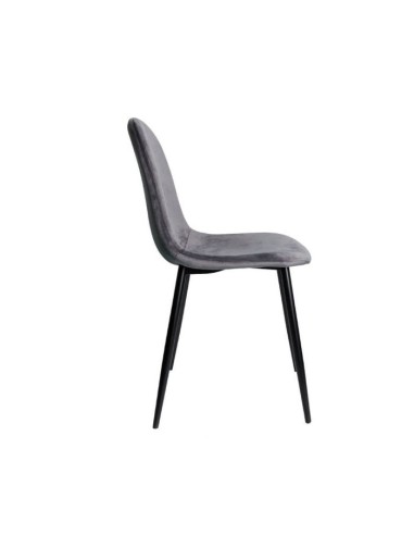 Silla terciopelo Módena gris oscuro hostelería