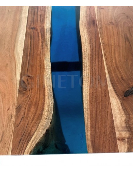 mesa vintage madera acacia y epoxi ginetom