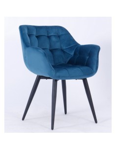 Silla terciopelo Fabio azul