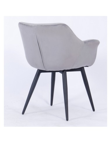 Silla para hosteleria Fabio tapizado terciopelo gris