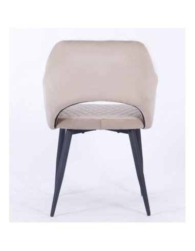 Silla con brazos velvet Honorio terciopelo marron vison
