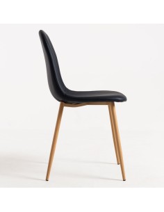 Silla contract Vicenza polipiel negro 2