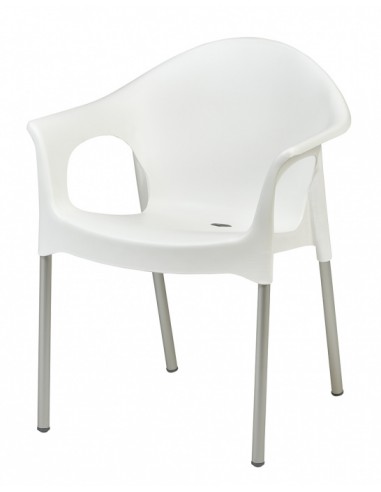 silla apilable berlin para terrazas color blanco