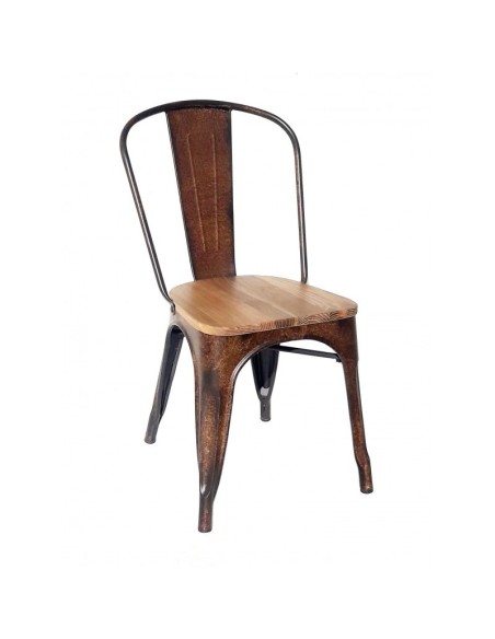 Silla tolix burn vintage color oxido desgastado - Diseño INDUSTRIAL
