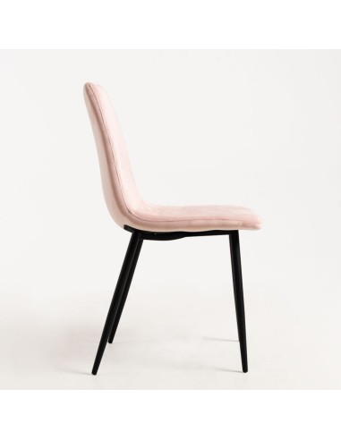 Silla burano para bares y restaurantes  velvet rosa claro