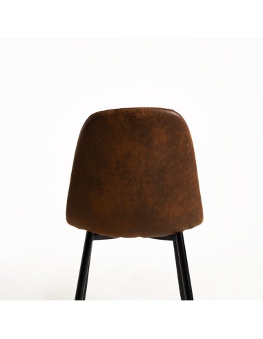 Silla Dormunt comedor color polipiel marron