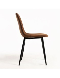 Silla retro Dormunt polipiel marron para hosteleria 2
