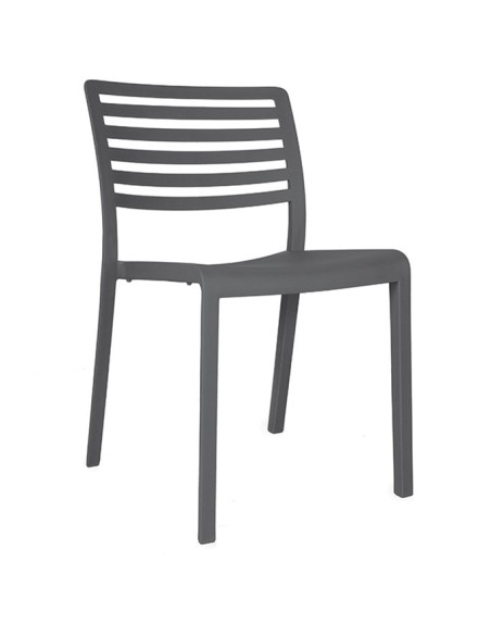 Silla Lama Resol color gris oscuro para bares y restaurantes