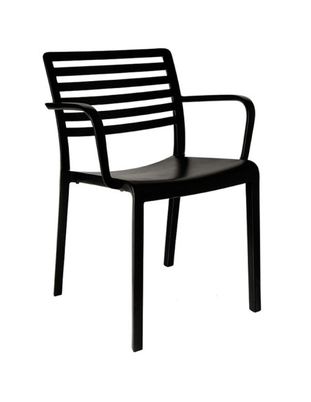 Silla Lama con brazos Resol color negro