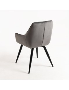 Sillon velvet Tarento gris oscuro para uso en restaurantes y comedores 2