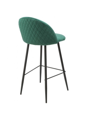 Taburete alto hosteleria diseño terciopelo Mesina verde