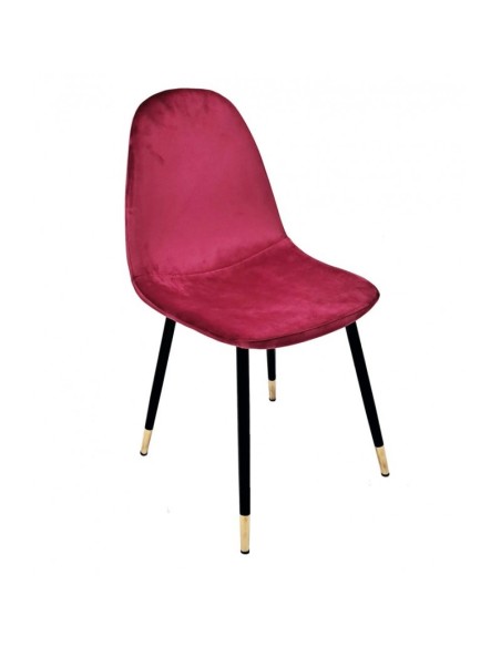 Silla terciopelo Amalfi color burdeon