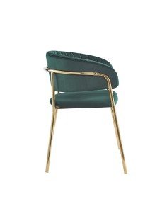 Silla hosteleria Arezzo Golden comedor tapizada terciopelo verde 2