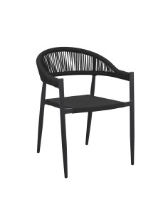 Sillas de terraza Liko aluminio con asiento textilene y respaldo cuerda sintetica Ginetom