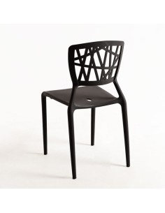 Silla terraza jardin exterior apilable hosteleria Arista negro Ginetom 2