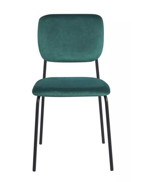 Silla Tapizada Terciopelo verde Estambul Black Hosteleria comedor bar restaurante Ginetom
