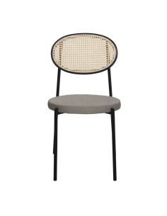Silla comedor Boutique Cannage metal negro tapizado tela gris Ginetom bar restaurante hotel panaderia obrador gastrobar hotel 2