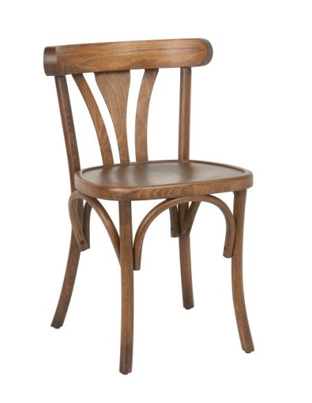 Silla de madera Casino color nogal m2 ginetom hosteleria