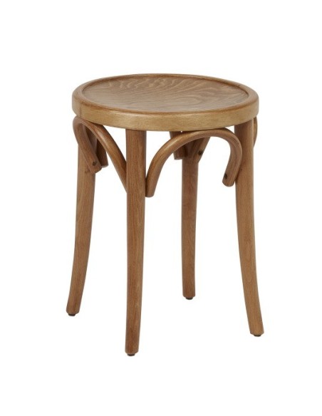 Taburete de madera bajo Casino color nogal