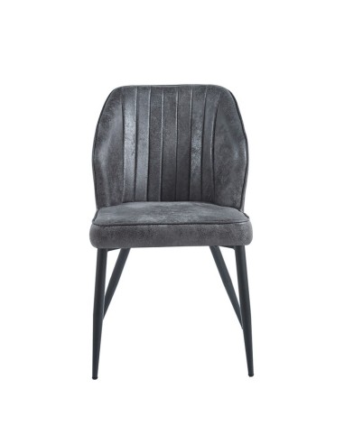Silla tapizada comedor hosteleria Hamburgo Ginetom polipiel gris