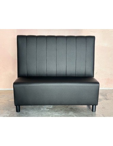 Sofas para hosteleria tapizado en polipiel negro