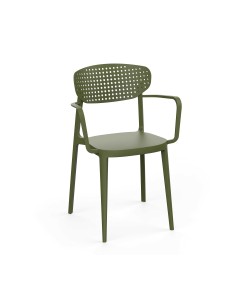 Sillon de plastico para terrazas Aire 2 Ginetom color verde oliva